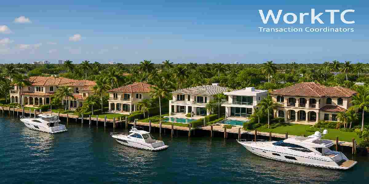 Luxury waterfront homes with yachts in Fort Lauderdale, FL, managed by WorkTC South Florida Transaction Coordinator services