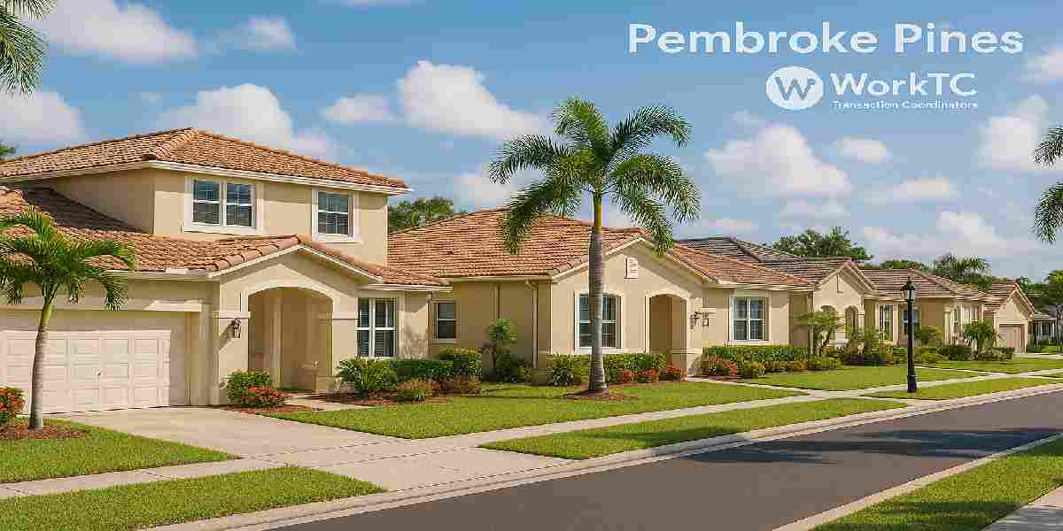 Attractive suburban homes in a planned community in Pembroke Pines, FL, served by WorkTC South Florida Transaction Coordinators