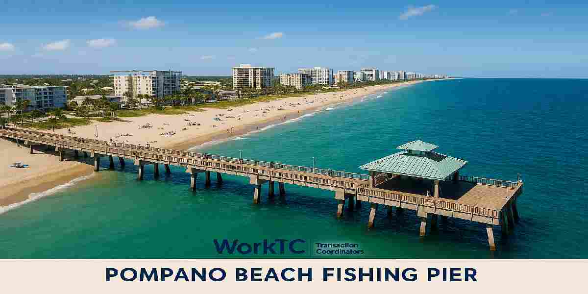 Pompano Beach fishing pier extending into the ocean, FL, with WorkTC South Florida Transaction Coordinators for coastal and redevelopment deals