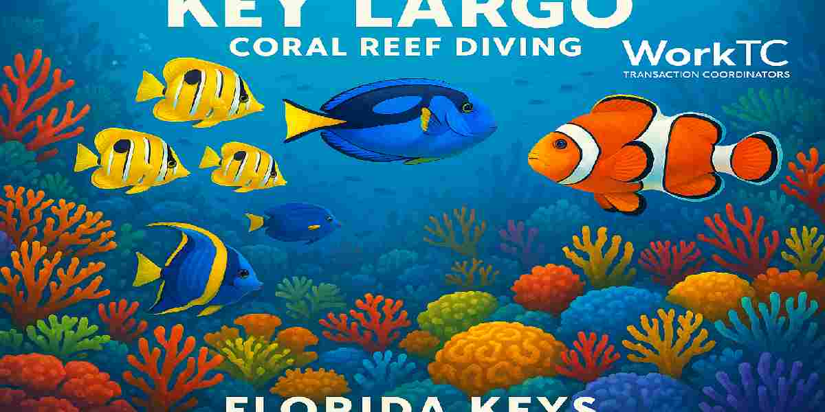 Vibrant underwater coral reef near Key Largo, FL, representing WorkTC Transaction Coordinator services for diving enthusiasts' properties in the Keys