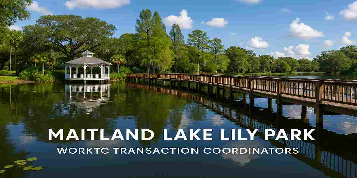 Scenic Lake Lily Park in Maitland, FL, with its gazebo, representing WorkTC Transaction Coordinator services for residential properties